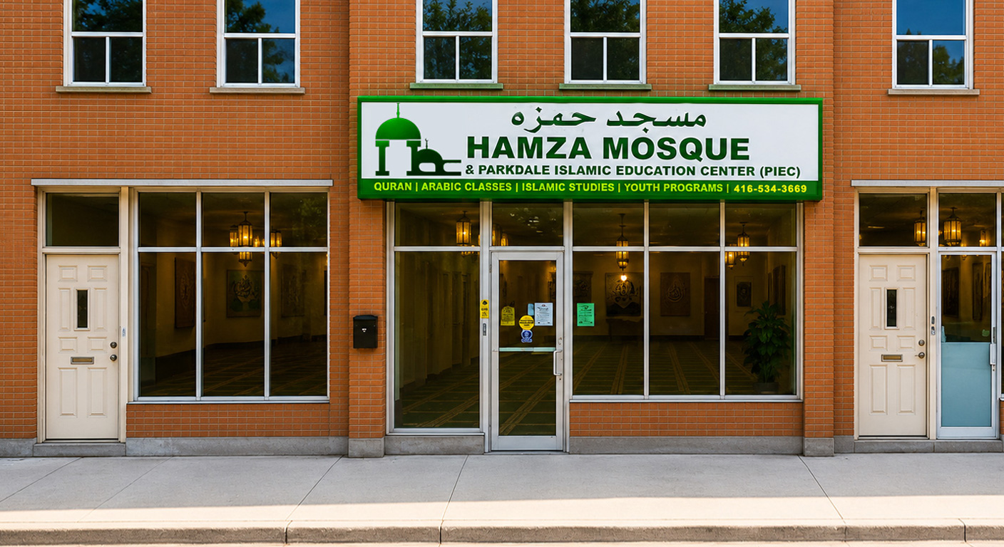 Beautiful mosque at golden hour